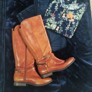 REAL LEATHER Marc Fisher Alexis Riding Boots